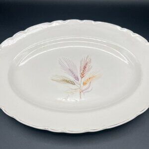 Vintage 1950s Royal Staffordshire 12” Platter Wheat Pattern